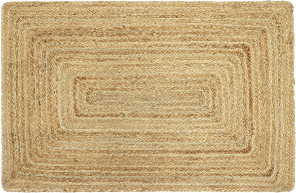 COTTON CRAFT Jute Area Rug - 100% Braided Jute, Neutral Reversible, Small 22x34 Rug for Kitchen, Living Room, Bedroom