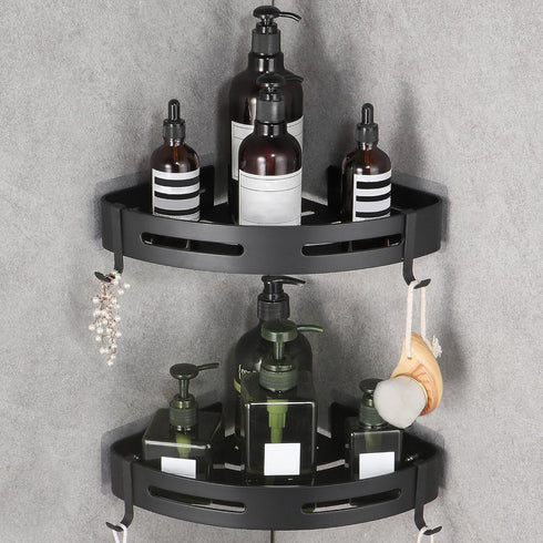 WPT Corner Shower Caddy, 2 Pack Adhesive Shower Corner Shelf, Shower Organizer