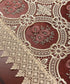 16 72 Inch Simhomsen Embroidered Vintage Floral Lace Burgundy Table Runner