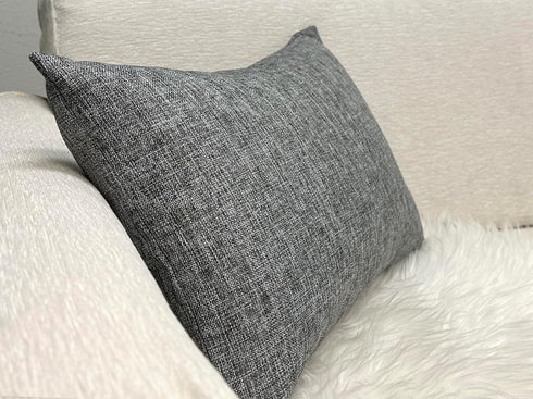 12x18 Inch 1 Aiking Home Imitation Burlap Lumbar Pillow Cover Vintage Faux Linen Rustic Natural Look, Piece Elegance