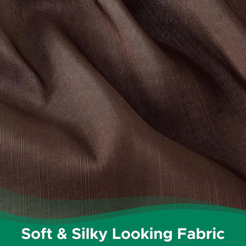 Biscaynebay Wrap Around Bed Skirts for Queen Beds, 15" Drop, Brown Adjustable Elastic Dust Ruffles