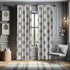 Ambesonne 2 Panel Set Oriental Curtains, Medallion Motif Floral Leafy Ornaments Window Treatments - 28" x 63", Grey