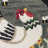 Park Designs My Little White Hen Hooked Chair Pad, Woven Farmhouse Style Seat Cover, Garden Farm Animal Print Seat