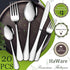 HaWare 20-Piece Silverware Set Service for 4, Stainless Steel Flatware Cutlery Set, Includes Fork Knife Spoon,
