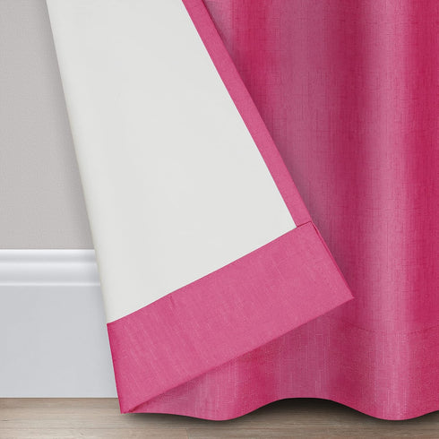 ECLIPSE Kendall Blackout Thermal Rod Pocket Window Curtain, 1 Panel, 42 x 54, Raspberry for Bedroom or Living Room