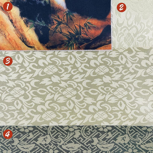 AtfArt Asian Wall Decor, Beautiful Silk Scroll Painting, Four Seasons Landscape, 36.2 x 12in Autumn Oriental Decor
