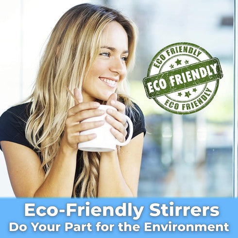 Biodegradable 5.5in Wood Coffee Stirrer, 1000pk Bulk Birch Wooden Beverage Stirring Stick for Tea & Cream