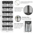 Over the Door Hanging Shoe Organizer with 24 Large Mesh Pockets - Shoes Holder/Black by Venls