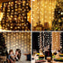 195 6.5 5 8 1 Pack Tuanse LED Curtain Tapestry Lights Backdrop String Lights, x Feet Hanging Fairy Curtain Light