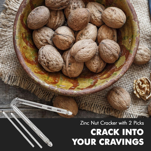Chef Craft Classic Nut Cracker with Picks - 6.75 inch, Stainless Steel