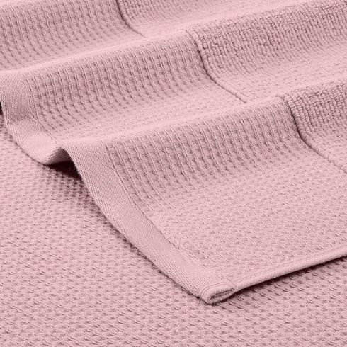 6-Piece Set Modern Threads Waffle-Rib Towel Premium Cotton Bath Towels, Ultra-Absorbent & Soft, Elegant Waffle Texture