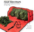 Zober Christmas Tree Storage Bag 7.5 Ft - Durable Red Bag for Artificial Disassembled Christmas Tree with Zipper