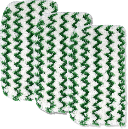 3-Pcs Replacement Steam Mop Pads for Shark S1000 Series Vacuum Cleaners (S1000, S1000A, S1000C), Green & Washable