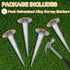 4 Pack 7x3 Inch Permanent Property Line Markers Galvanized Alloy Boundary Markers Heavy Duty Garden Stake for Property