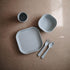 mushie Square Dinnerware Bowls for Kids, Set of 2 Made in Denmark (Cloud)