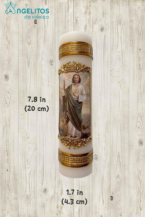 San Judas Tadeo Candle for Difficult Situations Prayer - Jude The Apostle Cirio Vela de San Juditas