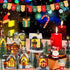 29 Set Woanger Pieces Christmas Village LED Lighted Houses for Christmas Village Xmas Scene Figurines Decoration