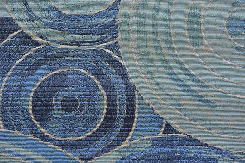 Unique Loom Outdoor Modern Collection Area Rug, Rippling, 2' 2" x 3' 1", Light Blue/Navy Blue