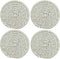 Stylish Gray Braided Corded Coaster Set of 4 (4" Round)