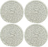 Stylish Gray Braided Corded Coaster Set of 4 (4" Round)