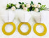 Bridal Shower Decoration Set of 6, Engagement Party Supplies, Glitter Gold Honeycomb Ring Hanging Decorations