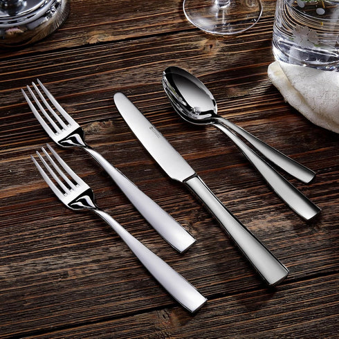 KEAWELL Premium 4-Piece Louis Spoon Set, 18/10 Stainless Steel, Set of 4, Dishwasher Safe, Smooth and Solid