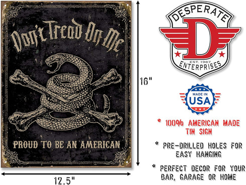 Desperate Enterprises Tin Signs TSN1692-BRK - Proud American