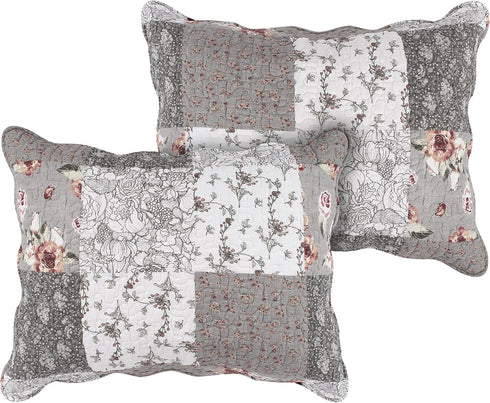 Barefoot Bungalow Giulia Pillow Sham, Standard Size in Gray