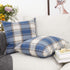 YOUR SMILE Set of 2 Retro Farmhouse Decorative Throw Pillow Case – Buffalo Tartan Plaid Cushion Cover, Navy Blue, 22x22