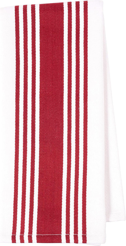 KAF Home Kitchen Towels, Set of 4 Absorbent and Durable, 18 x 28 Inches, Perfect for Drying Dishes - Wine