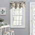 Ellis Curtain Madison Floral 58" x 15" Lined Scallop Valance, Brick Color
