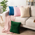 PAVILIA Emerald Green Throw Pillow Covers, 18x18 Set of 2, Decorative Pillow Cases for Bed Sofa Couch, Velvet Square