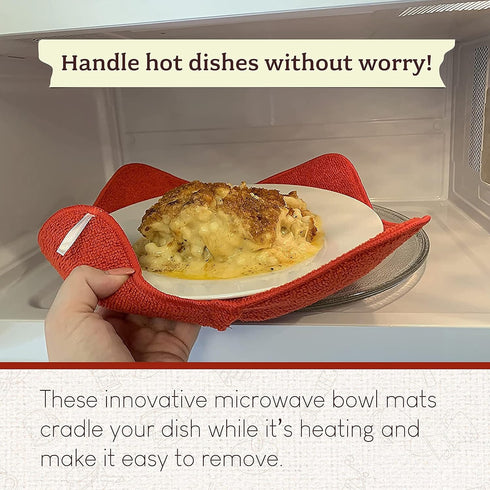 Kitchen Plate Hugger for Microwave, 2 Pack Hot Pads for Bowls and Plates, Food Huggers for Microwave Use