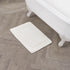 Laura Ashley Ivory Ruffle Cotton Bath Rug, 17" x 24"