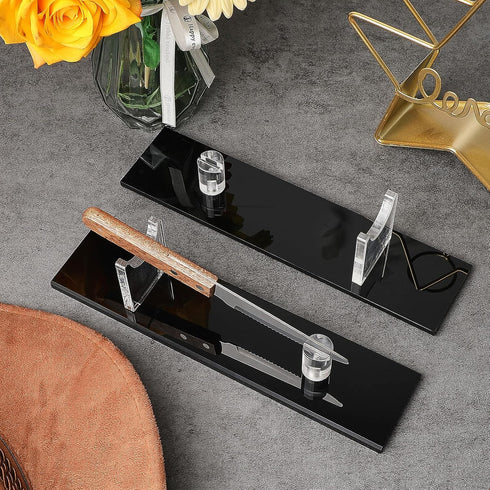 2 Pcs Acrylic Knife Display Stand, Fixed Blade Knife Collection Holder for Rustic Cabin Decor