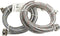 HQRP Premium Stainless Steel Washing Machine Hoses, 4-FT Burst Proof, 2-pack Red and Blue Striped
