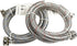 HQRP Premium Stainless Steel Washing Machine Hoses, 4-FT Burst Proof, 2-pack Red and Blue Striped