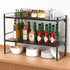 Counter 2 Pack iPEGTOP Expandable Cabinet Storage Shelf Organizer Rack, Heavy Duty Steel Metal Spice Rack Adjustable