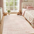 5x7 5'x7') Soalmost Pink Area Rugs for Baby Girl Nursery, Washable Rugs Vintage Floral Non-Slip Low Pile Soft Throw