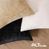 Set 2, Cozy 20x20 Inch, Chenille Throw Pillow Covers of Decorative Textured Solid Accent Pillow Cases, Soft Neutral