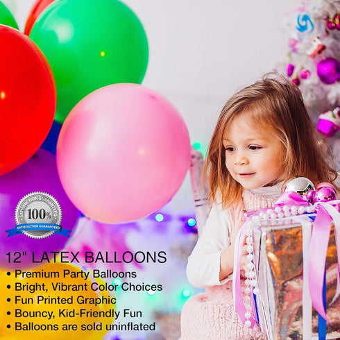 Tropical Assorted Balloons (Standard) - 12 Inch Latex (50 Pieces) for Birthday Parties or Events