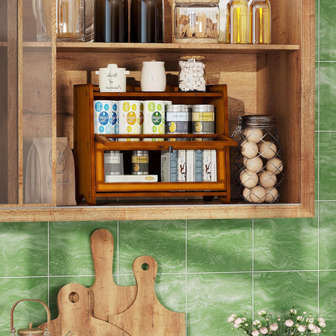 Countertop, Counter BAMBANG Bread Box for Kitchen Extra Large Bamboo Bread Storage Container for Homemade Bread, Double