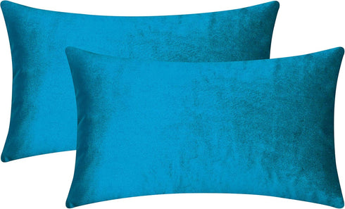 Home Brilliant Velvet Oblong Pillow Covers Decorative Cushion Cases for Chair Nursing