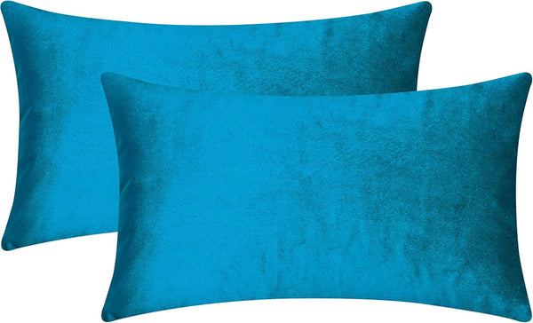 Home Brilliant Velvet Oblong Pillow Covers Decorative Cushion Cases for Chair Nursing