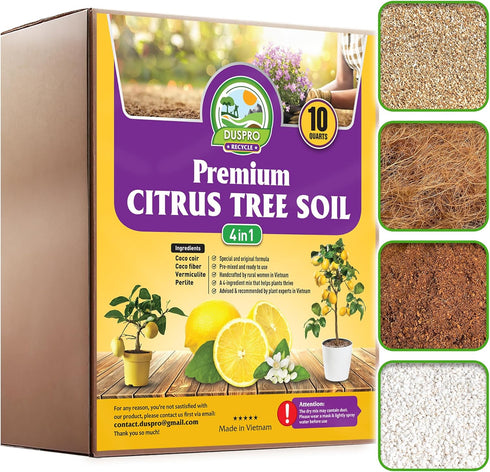 DUSPRO Recycle Citrus Tree Potting Soil Mix for Potted Lemon Tree, Specialized