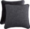 HiEnd Accents Hamilton Gray Chenille Euro Sham Pillow Case - 27x27 inch, Rustic Cabin Lodge Bedding