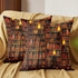 18x18 Inch Set (Pack 2) Linen Throw Pillow Covers of - Retro Bookshelf, Vintage Grand Library Premium Couch Cushion