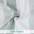 Central Park Sage White Stripe French Door Curtain Panels, 50"x72"x2 Boucle Linen Texture Sheer Drapes with Tieback
