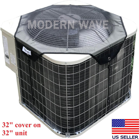 MODERN WAVE Central Air Conditioner Cover - Universal Outdoor AC Cover Defender (Mesh, 32" x 32")