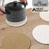 ME.FAN 4 Set Cotton Thread Weave Trivets, 7 Inch Hot Pads for Hot Pots and Pans, Mix 2 Large Coasters